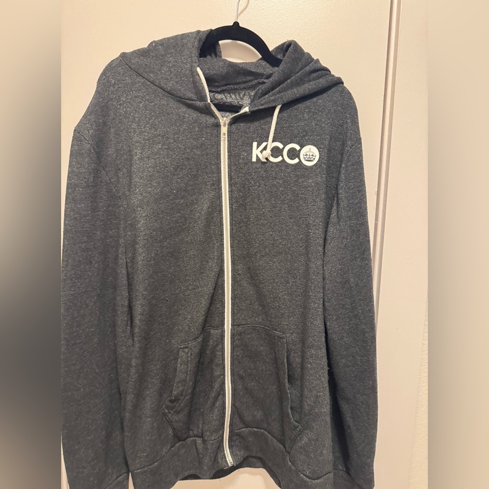 Chive Tees Men XXL Gray KCCO Zip-Up Hoodie